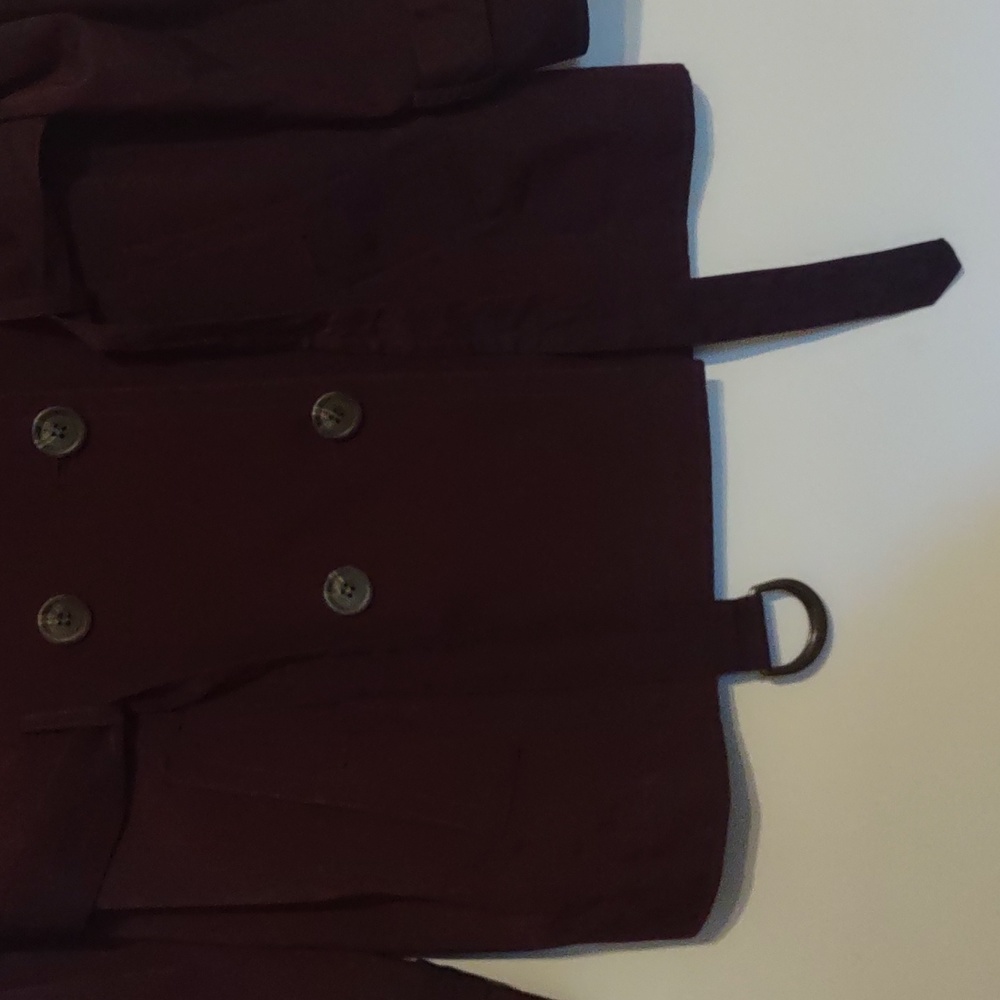 Worthington Double Breasted Rain Coat Size XL Dark Purple - Picture 4 of 7
